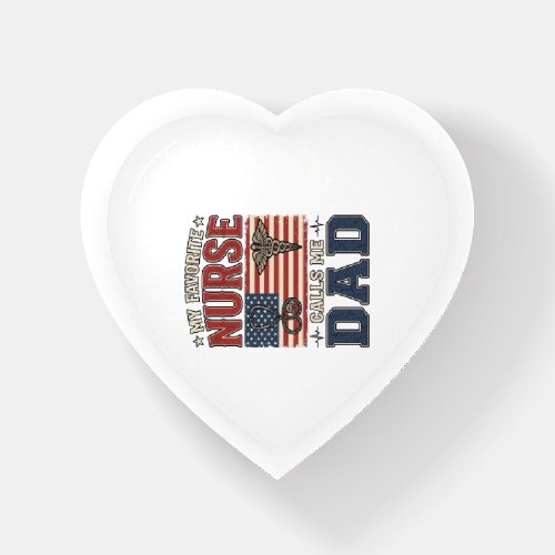 My Favorite Nurse Calls Me Dad Vintage Shirt Desig Paperweight