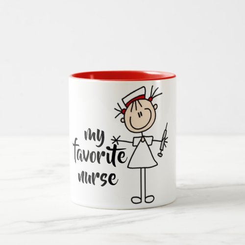 MY FAVORITE NURSE Two_Tone COFFEE MUG