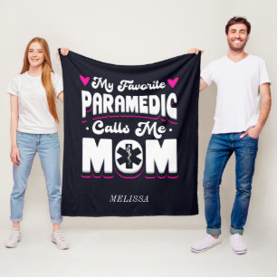 My Favorite Paramedic Calls Me Mom Personalized Fleece Blanket