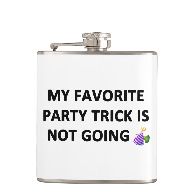 My Favorite Party Trick Hip Flask (Front)