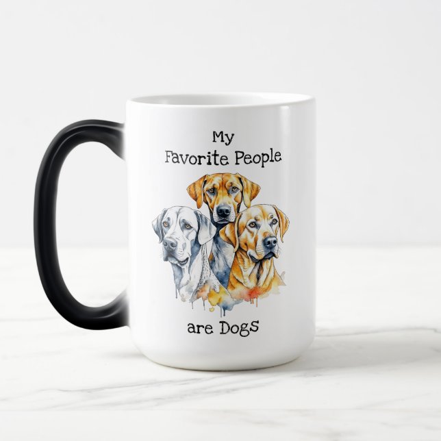 My Favorite People are Dogs Color Morph Mug (Left)