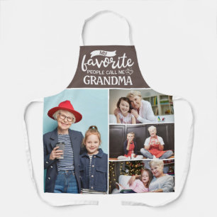 My favorite people call me 4 family photo collage apron