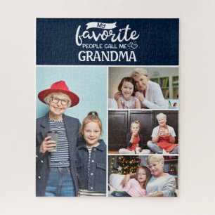 My favorite people call me  4 family photo collage jigsaw puzzle