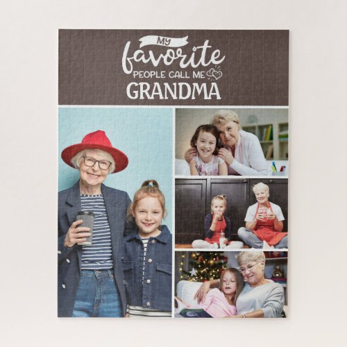 My favorite people call me 4 family photo collage jigsaw puzzle