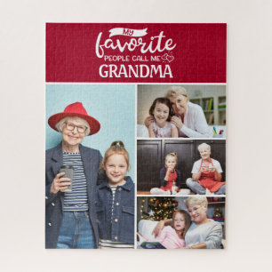 My favorite people call me 4 family photo collage jigsaw puzzle