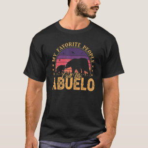 My Favorite People Call Me Abuelo Men Retro Bear G T-Shirt