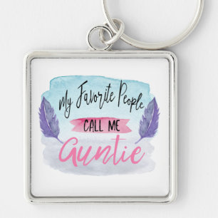My Favorite People Call Me Auntie Keychain