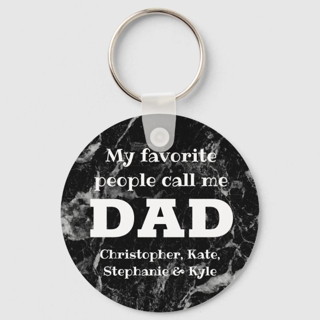 My Favorite People Call Me Dad Father's Day Keychain (Front)