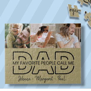 My favorite people call me Dad  Photo Father's Day Jigsaw Puzzle