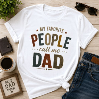 My Favorite People Call Me Dad Retro Vintage T-Shirt