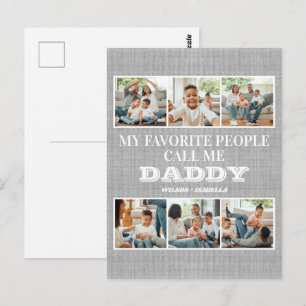 My Favorite People Call Me Daddy Father's Day Postcard