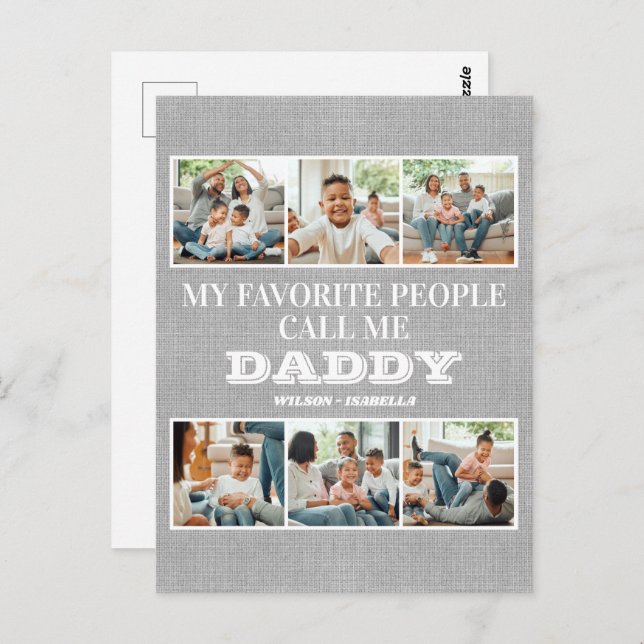 My Favorite People Call Me Daddy Father's Day Postcard (Front/Back)
