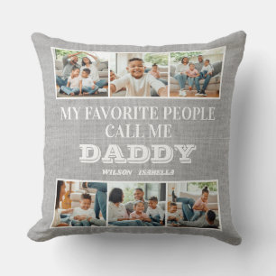 My Favorite People Call Me Daddy Father's Day Throw Pillow