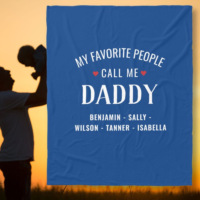 My Favorite People call Me Daddy or Custom Name Fleece Blanket (Creator Uploaded)