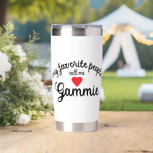 My Favorite People Call Me Gammie Heart Grandma Insulated Tumbler