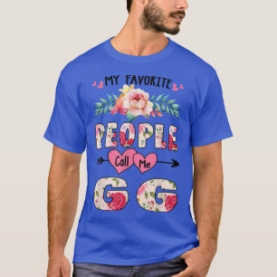My Favorite People Call Me GG Floral Mothers Day G T-Shirt