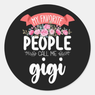 My Favorite People Call Me Gigi Mother's Day Classic Round Sticker