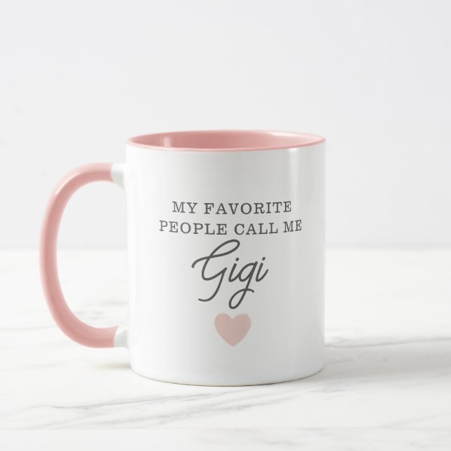My Favorite People Call Me Gigi Script Mug (Left)