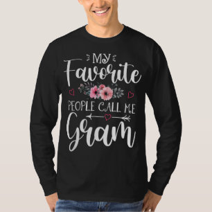 My Favorite People Call Me Gram Floral Mother's Da T-Shirt