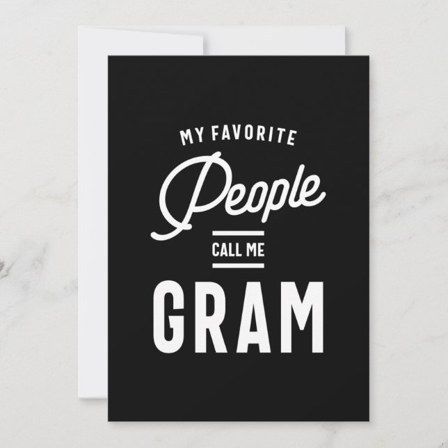 My Favorite People Call Me Gram Invitation (Front)