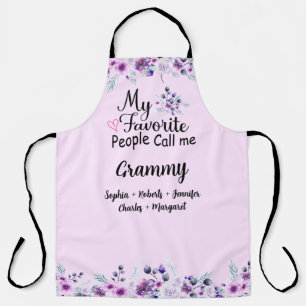 My Favorite People Call Me Grammy Grandkids Name Apron