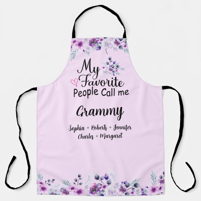 My Favorite People Call Me Grammy | Grandkids Name Apron (Front)