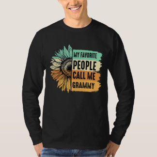 My Favorite People Call Me Grammy Sunflower Mother T-Shirt