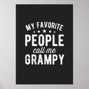 my favorite people call me grampy poster