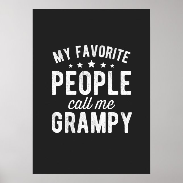 my favorite people call me grampy poster (Front)