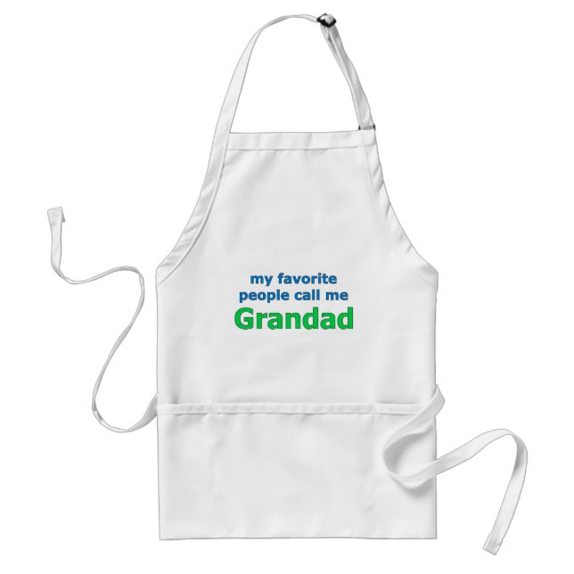 my favorite people call me grandad adult apron (Front)
