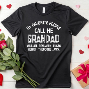 My Favorite People Call Me Grandad Birthday Party T-Shirt