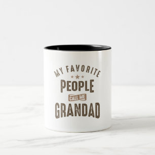My Favorite People Call Me Grandad  Two-Tone Coffee Mug