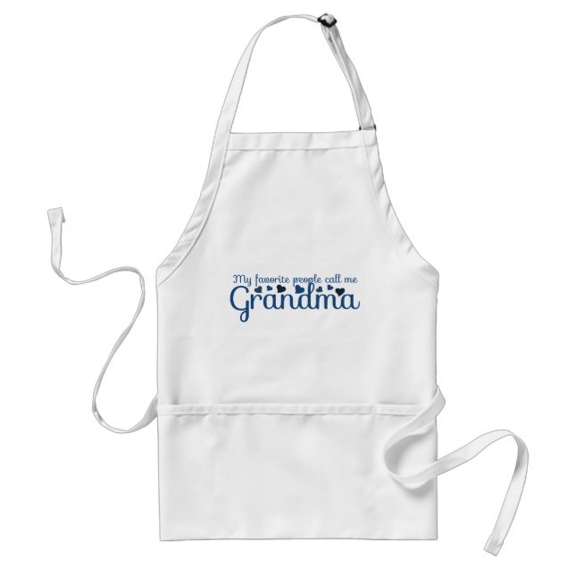 My favorite people call me grandma adult apron (Front)