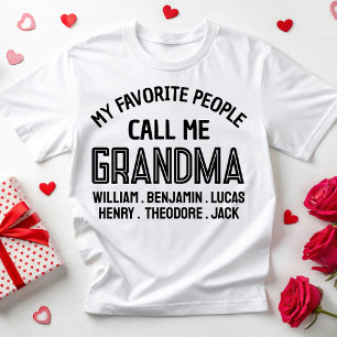 My Favorite People Call Me Grandma Birthday Party T-Shirt