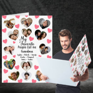 My Favorite People call Me Grandma Custom Photos Card