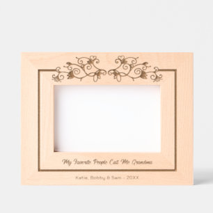 My Favorite People Call Me Grandma Floral 6x4L Engraved Frames