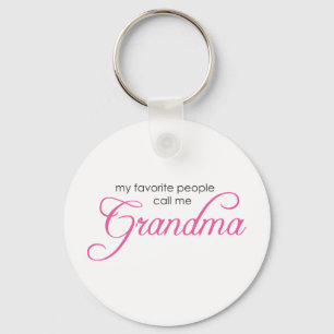 My Favorite People Call Me Grandma Keychain