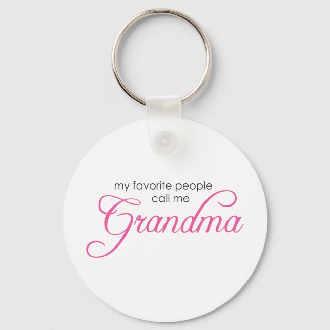 My Favorite People Call Me Grandma Keychain (Front)