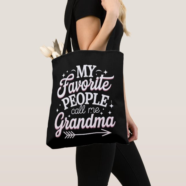My Favorite People Call Me Grandma Mother’s Day Tote Bag (Close Up)