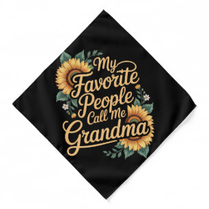 My Favorite People Call Me Grandma Mother's Day Bandana