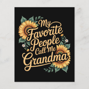 My Favorite People Call Me Grandma Mother's Day Flyer