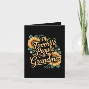 My Favorite People Call Me Grandma Mother's Day Holiday Card