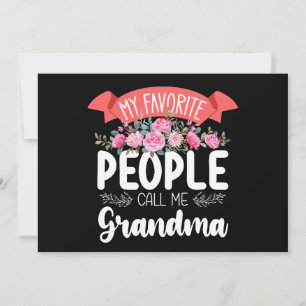 My Favorite People Call Me Grandma Mother's Day Invitation