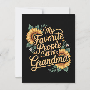 My Favorite People Call Me Grandma Mother's Day Invitation