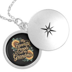 My Favorite People Call Me Grandma Mother's Day Locket Necklace