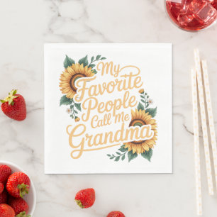 My Favorite People Call Me Grandma Mother's Day Napkins