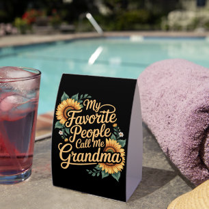 My Favorite People Call Me Grandma Mother's Day Paper Table Tent