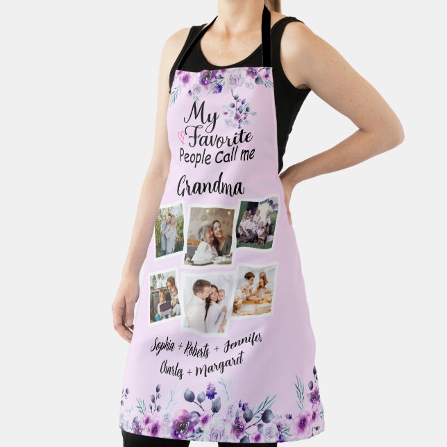 My Favorite People Call Me Grandma, Names & photos Apron (Insitu)