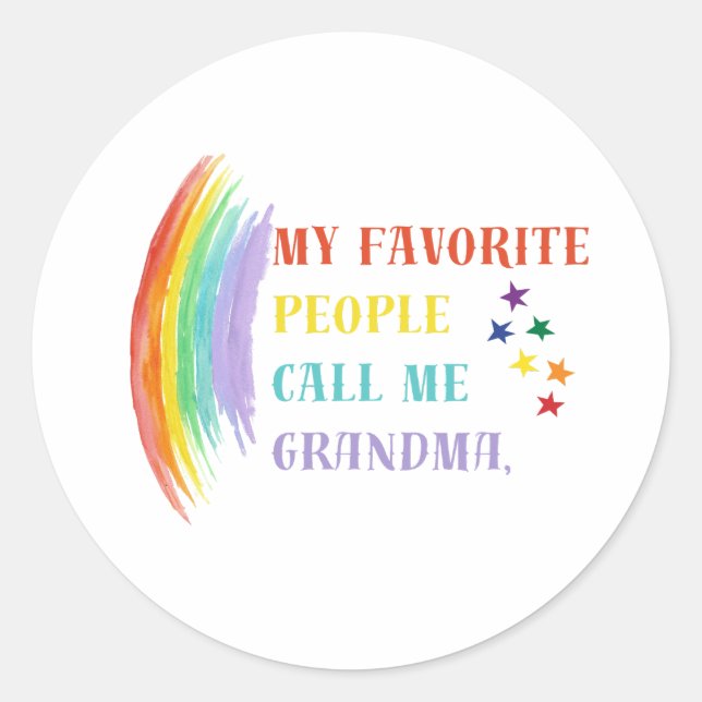 My Favorite People Call Me Grandma Sticker (Front)