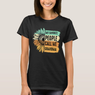 My Favorite People Call Me Grandma Sunflower Mothe T-Shirt